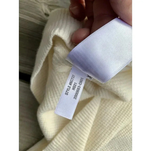 Madewell Asherton Waffle Henley Sweater-Ivory-Size Small NC737 Oversized NWOT - Picture 6 of 6